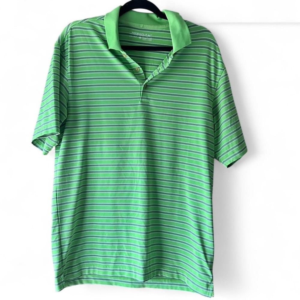 Nike golf bright green shirt men's small EUC